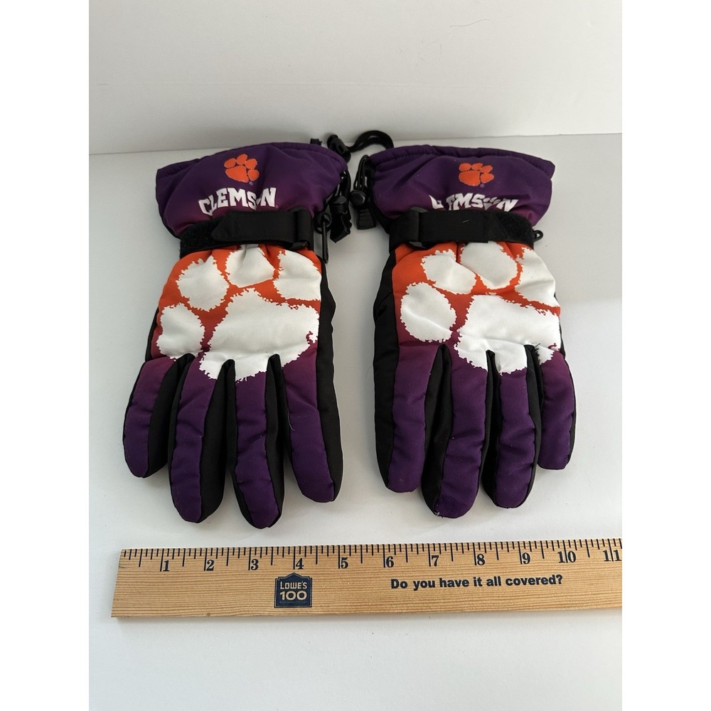 Clemson University Tigers NCAA Insulated Winter Gloves Size S/M - Multicolors